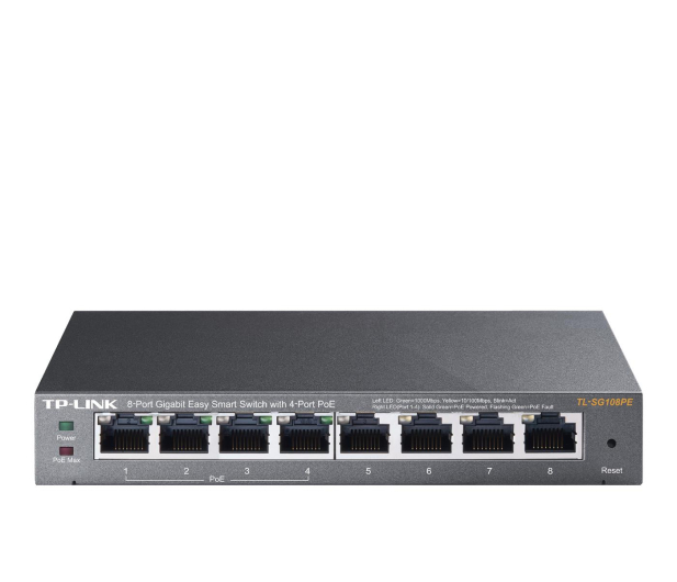 TP-Link 8p TL-SG108PE (8x10/100/1000Mbit, 4xPoE+) - 359600 - zdjęcie